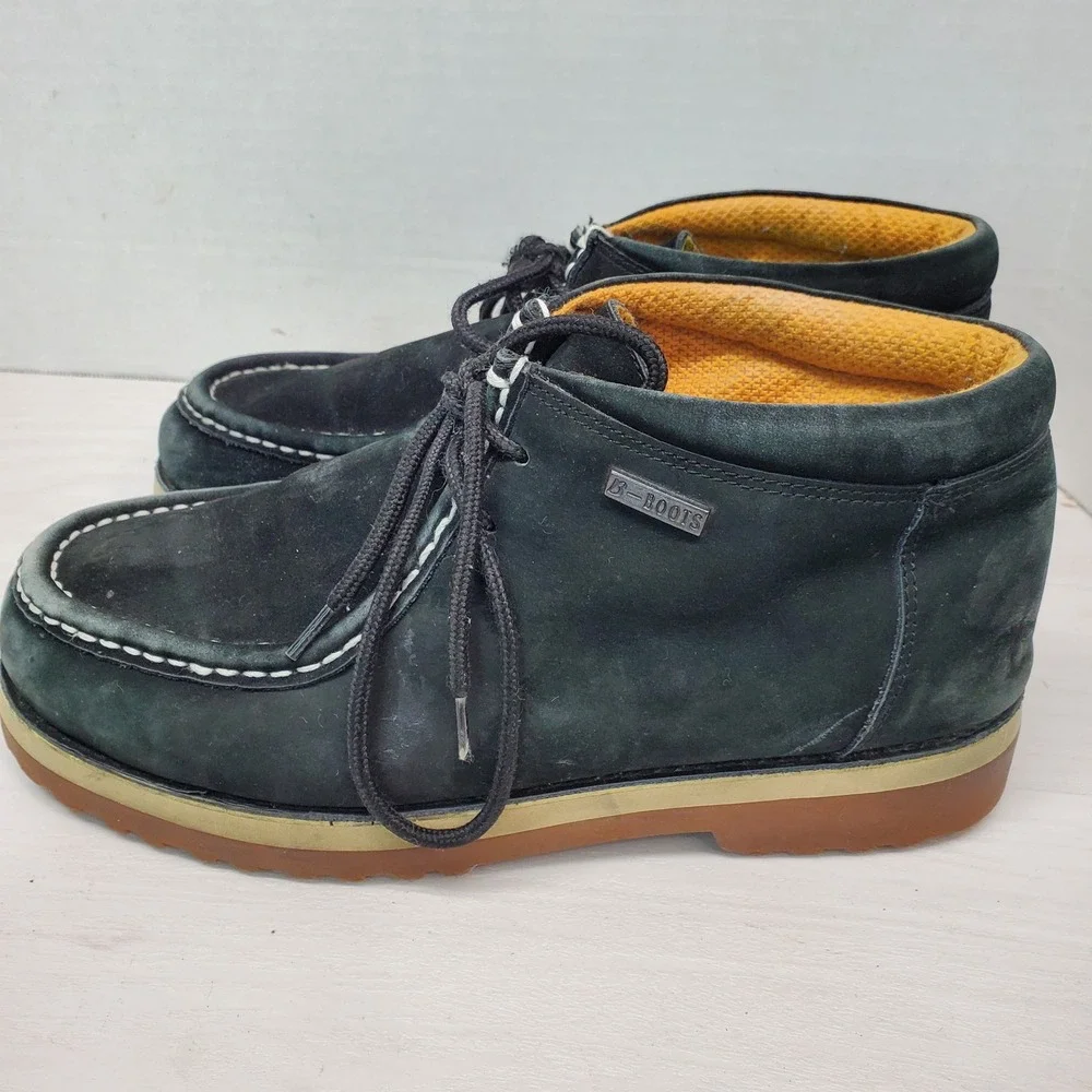 Buffalino‎ Boots Men's Black Suede Lace Up Chukka Style Ankle Boots Size 10